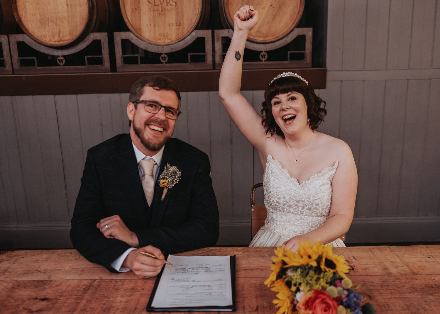 Newcastle upon Tyne Wedding Photographer. Candid relaxed portraits with Fujifilm colours. Wylam Brewery wedding photos