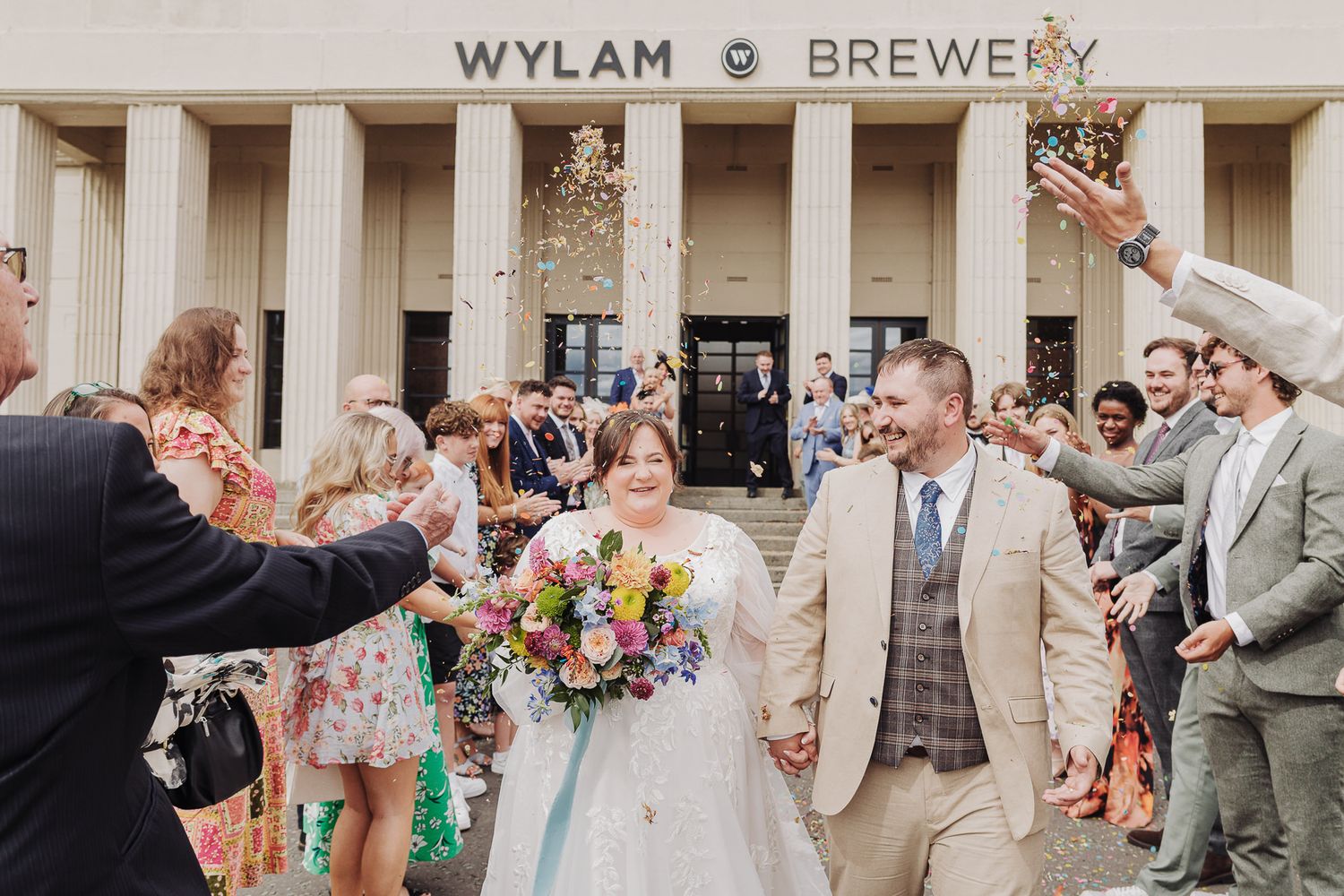 Newcastle upon Tyne Wedding Photographer. Candid relaxed portraits with Fujifilm colours. Wylam Brewery wedding photos