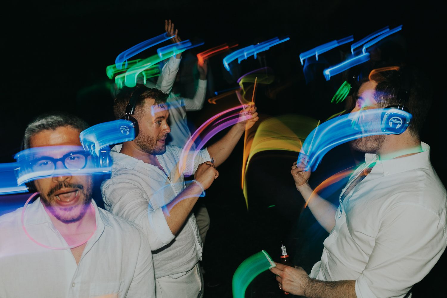 silent disco at a wedding