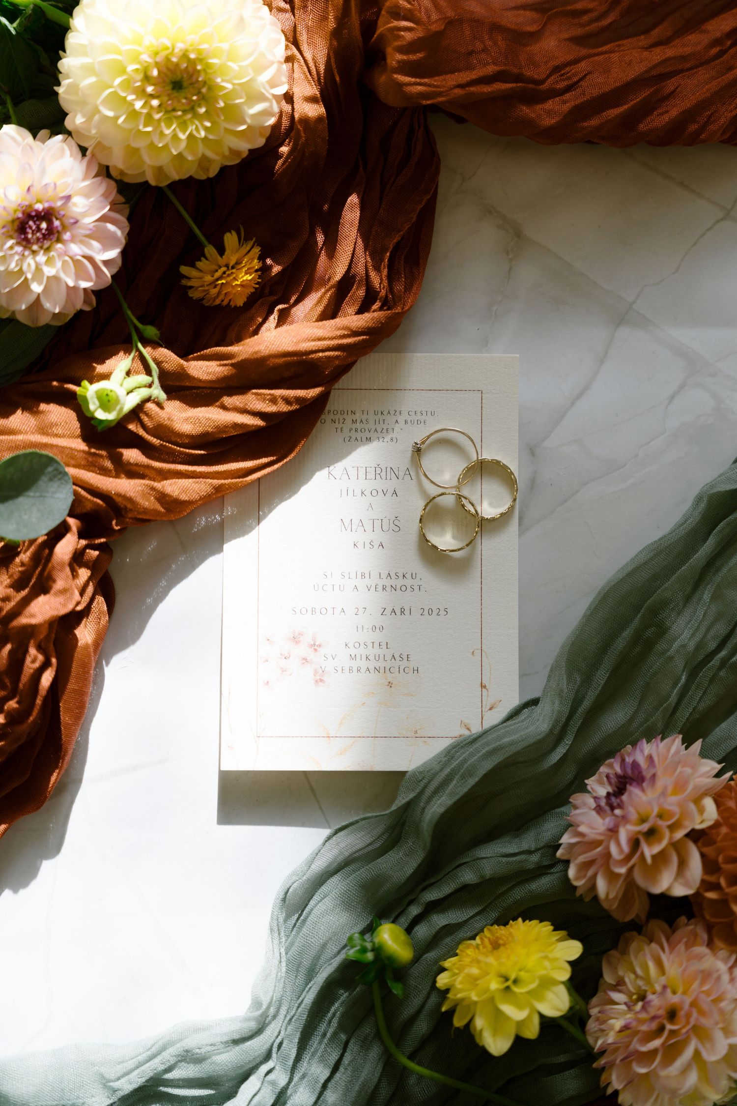 Svatební flat lay
