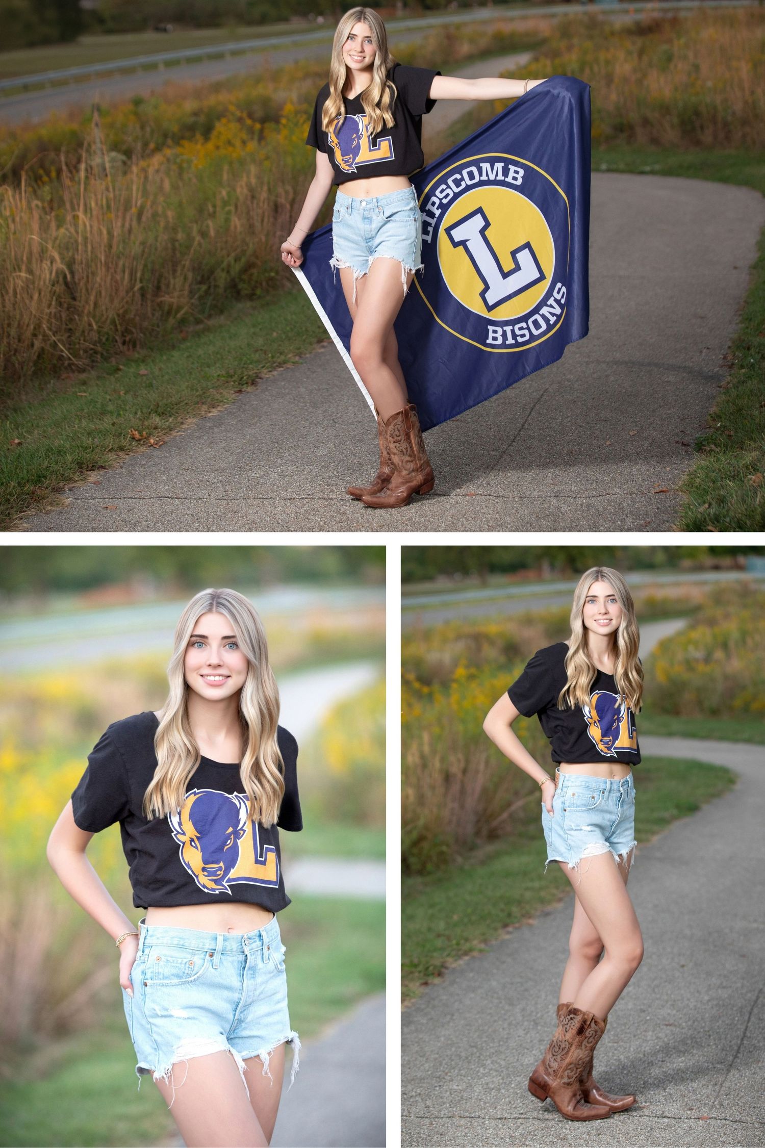 Worthington Kilbourne senior photos at Scioto Audubon featuring Lipscomb College reveal with natural outdoor scenery.