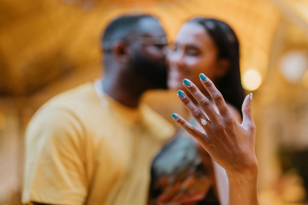 Surprise engagement captured by Bali proposal photographer at Merlin's Ubud