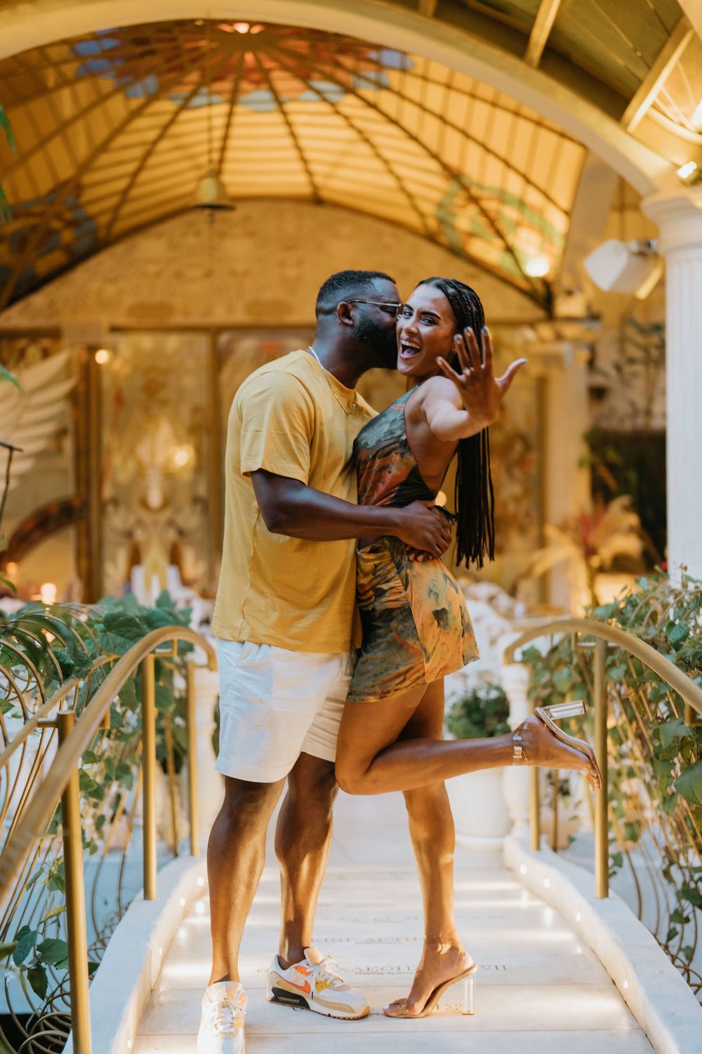 Surprise engagement captured by Bali proposal photographer at Merlin's Ubud