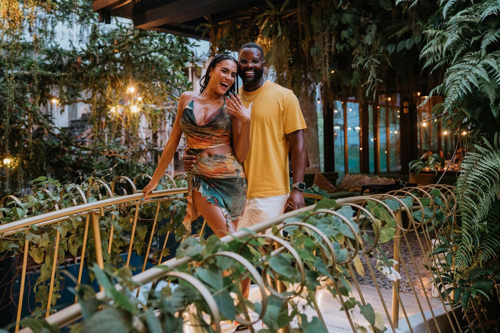 Romantic proposal photoshoot at Merlin's Ubud Bali