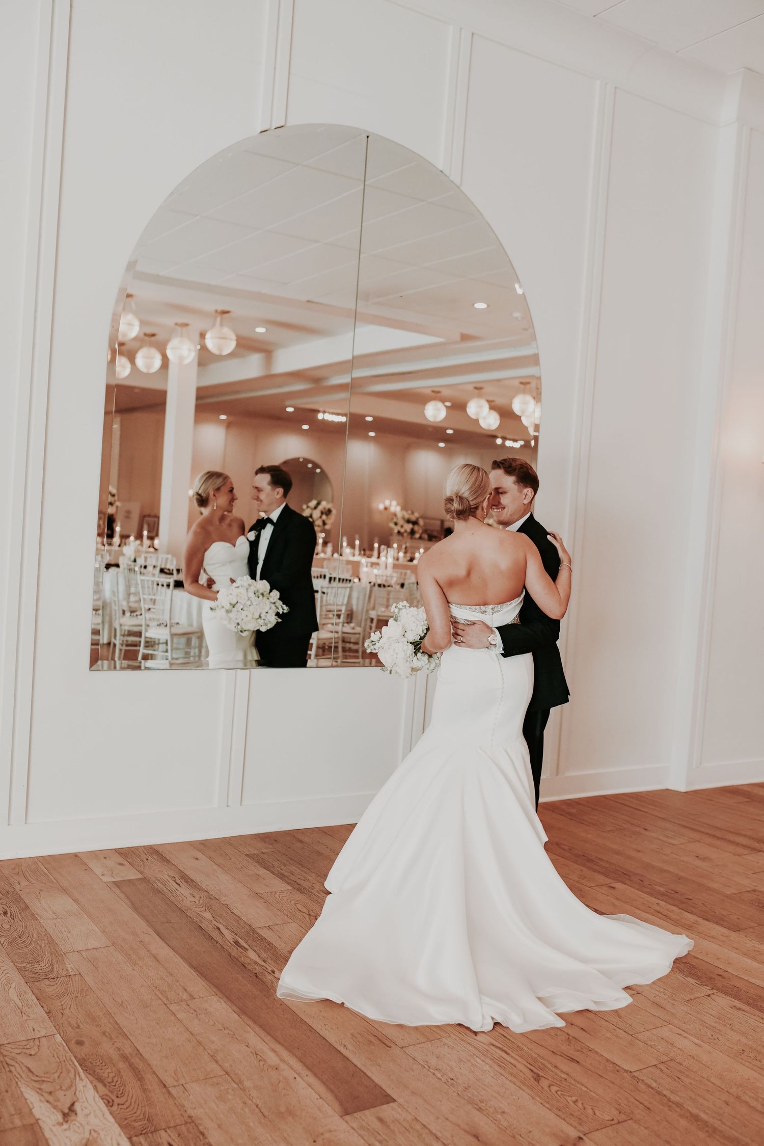 Nicole and Payton making their grand entrance at Hall on Dragon
