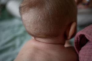 Baby bei einem natürlichen Familienshooting