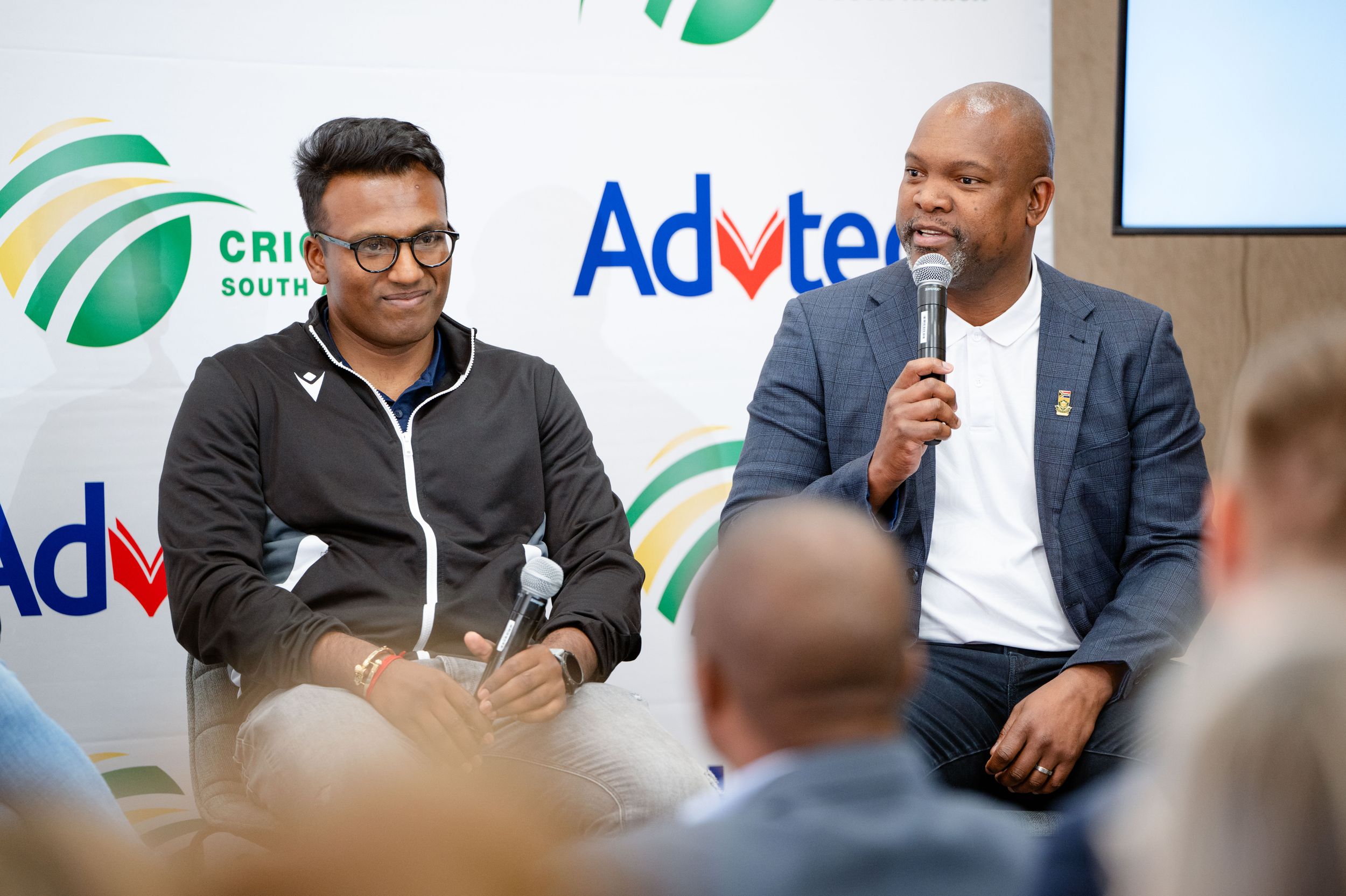 Industry professionals in conversation during the Advtech Cricket South Africa event,