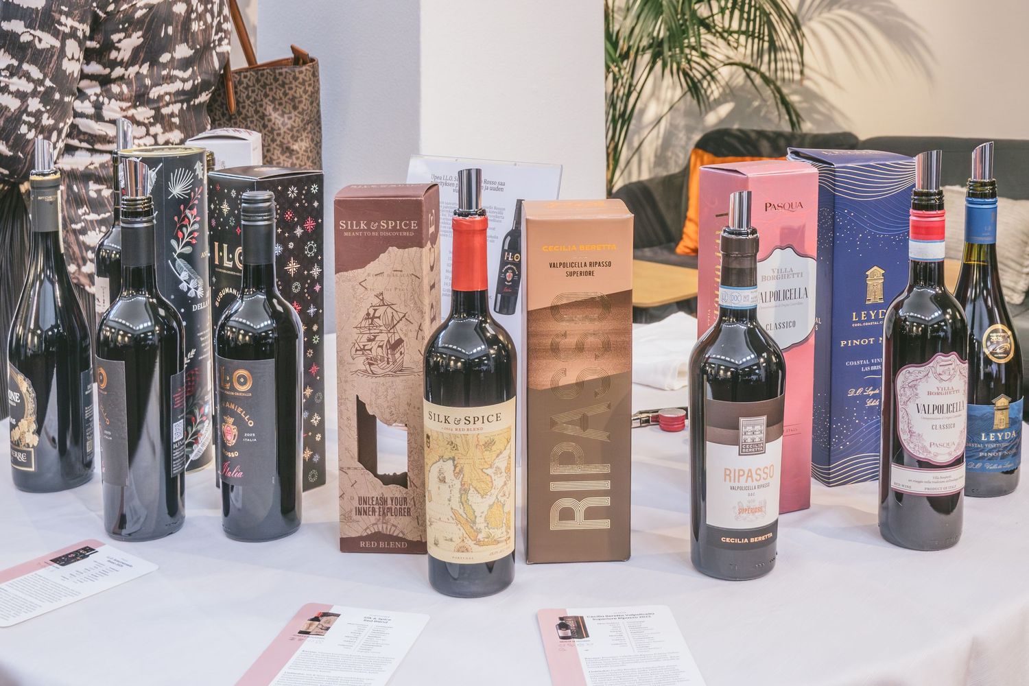 Italian red wines including Cecilia Beretta Ripasso and Valpolicella at Helsinki Uncorked 2026. Photo by © Reka Peurala, Three Pod Studio