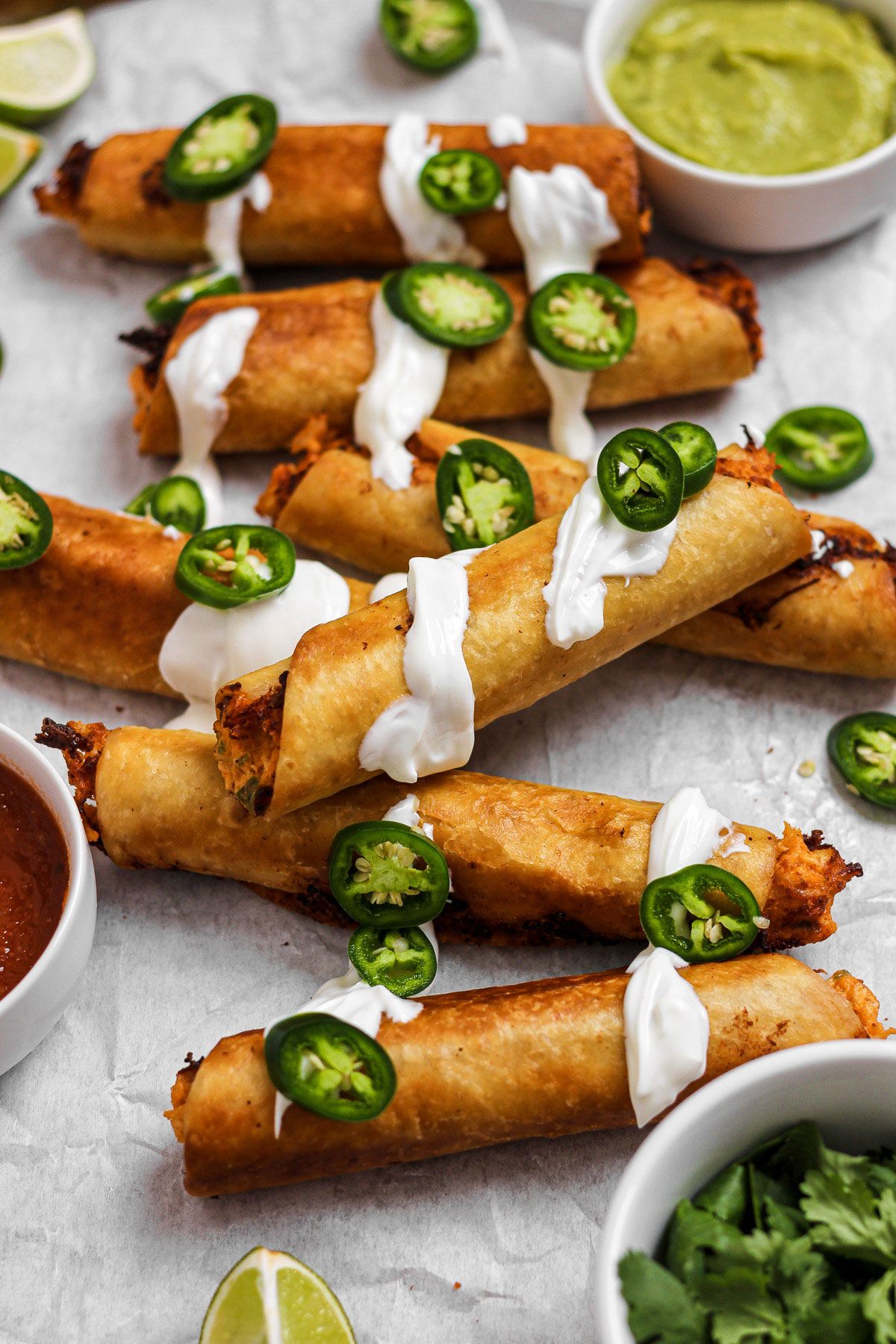 chicken taquitos food photography