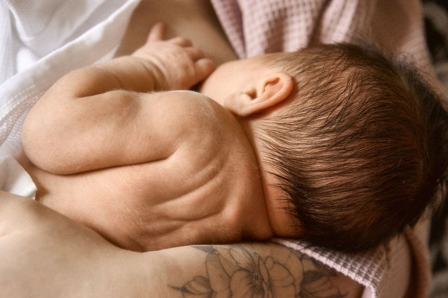 newborn baby close up photograph