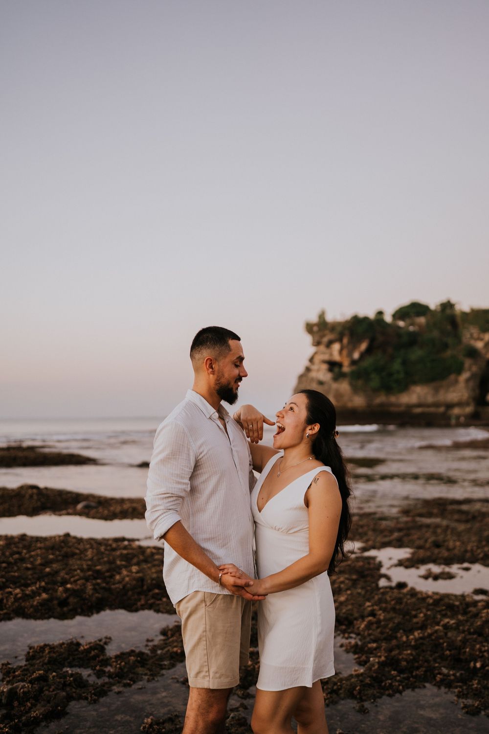 Professional proposal photographer at Balangan Beach Bali.