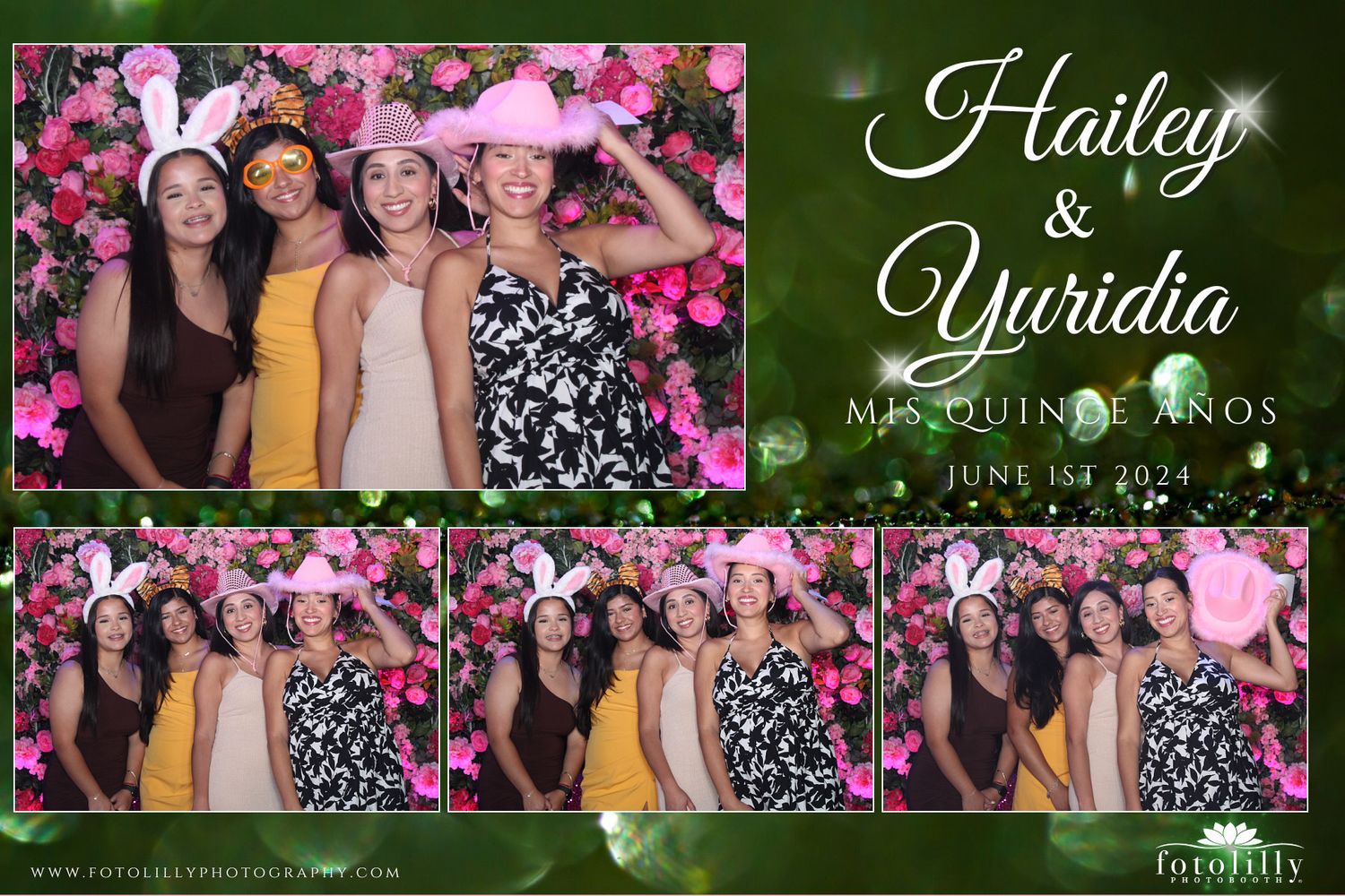Professional photo booth for Quinceañera receptions offering luxury mirror booth rental with digital sharing in Dallas Fort Worth Texas
