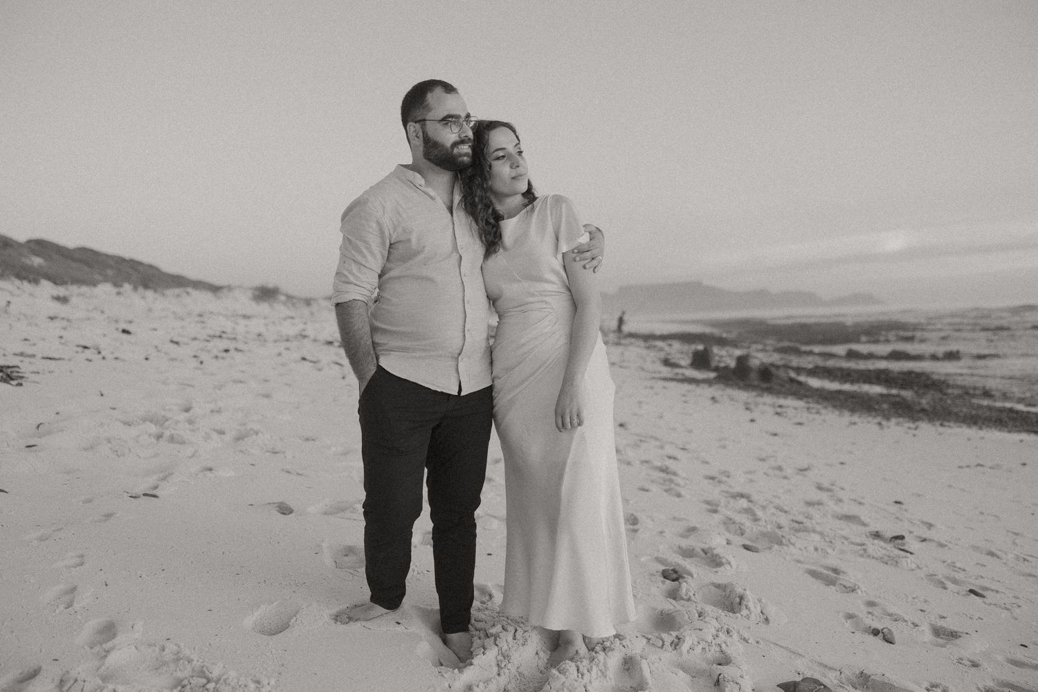 Zainah and Ash in Melkbosstrand engagement photos with Christene de Coning Photography in Cape Town, South Africa.