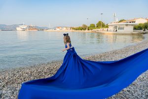 Blue Flying dress in Supetar Brac Island Croatia