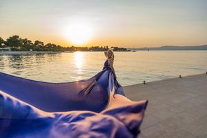 Blue Flying dress in Supetar Brac Island Croatia