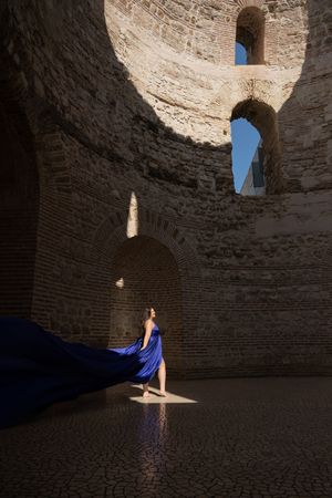 Blue Flying dress in Diocletian's Palace