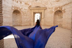 Blue Flying dress in Diocletian's Palace
