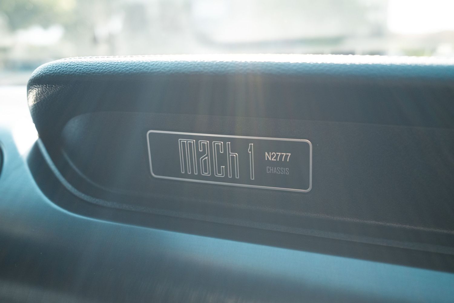 Close-up detail shot of a sleek modern car interior trim.