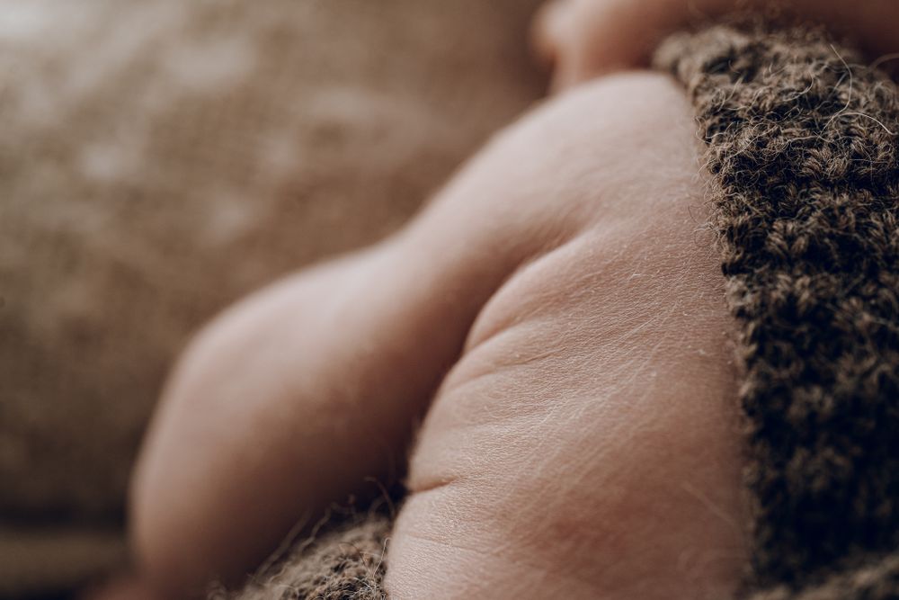 Abstract macro shot showing skin texture and natural tones.