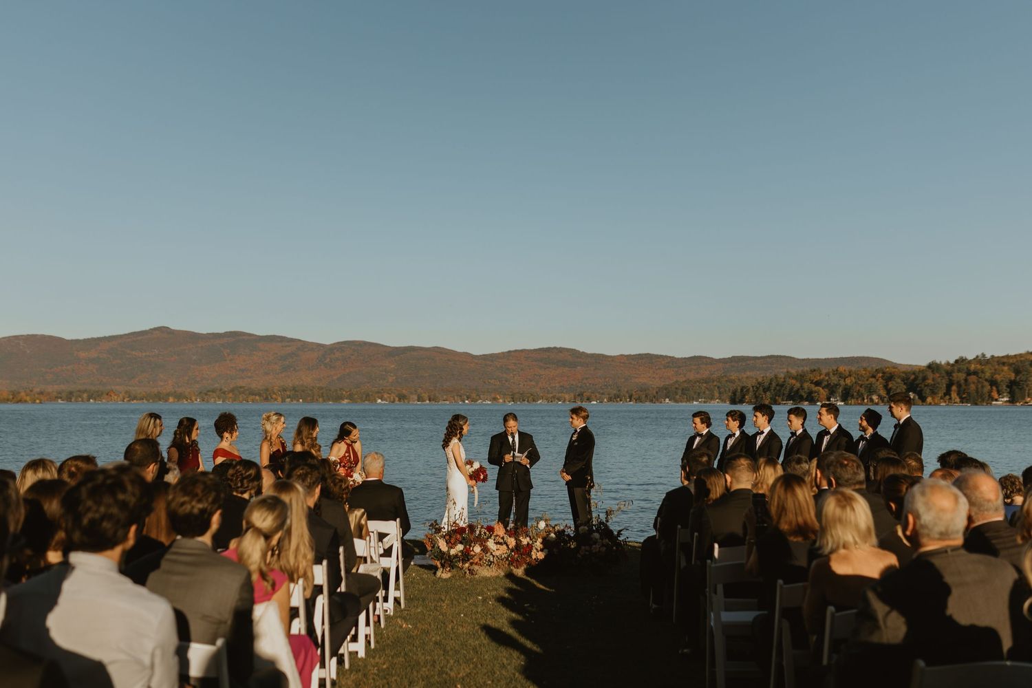 Outdoor Fall Long Island Wedding Ceremony