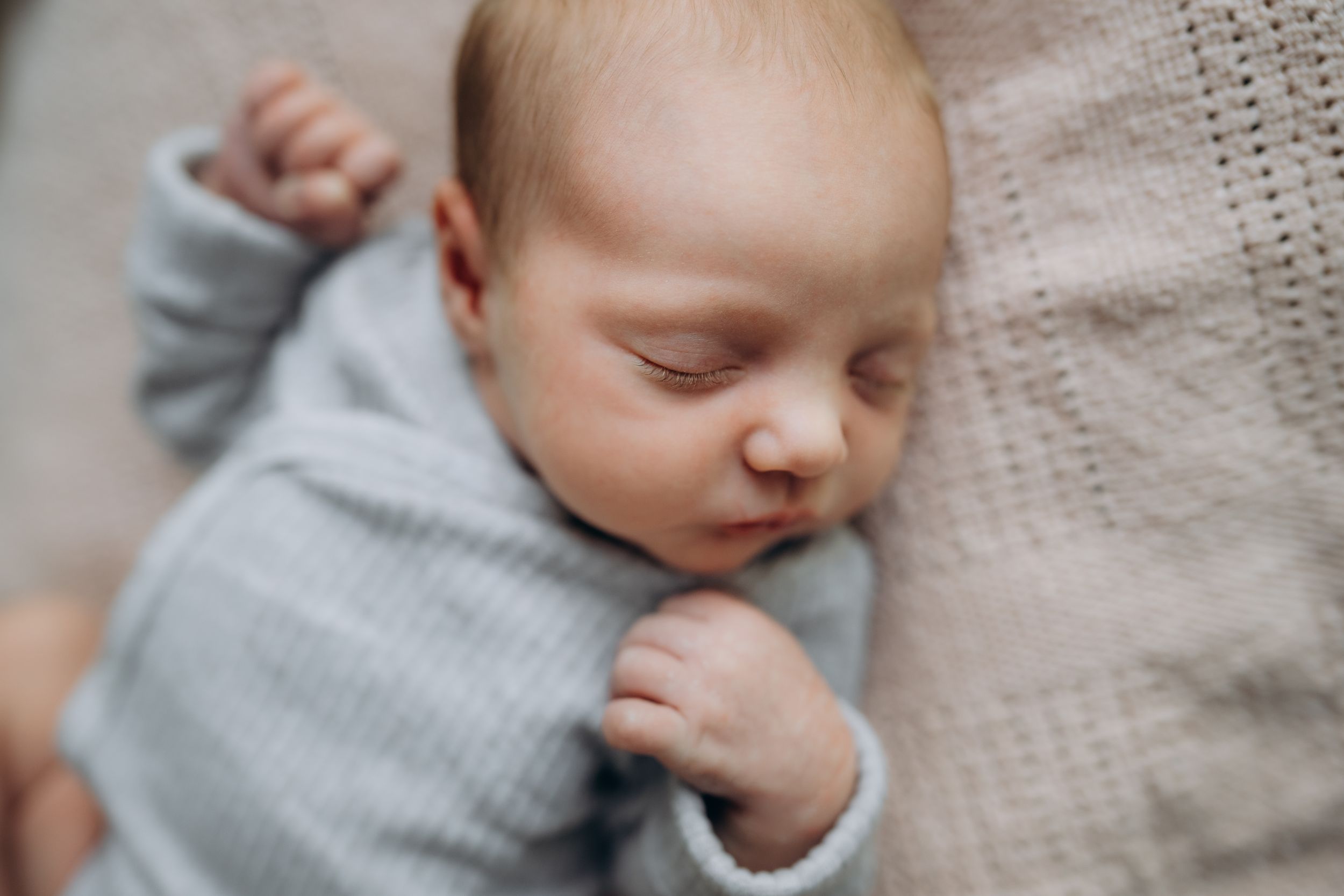 a sleeping new born