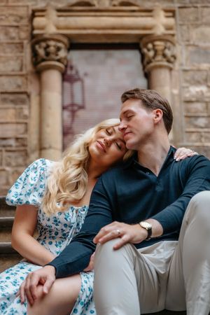 Professional couple photoshoot in Barcelona Old City streets