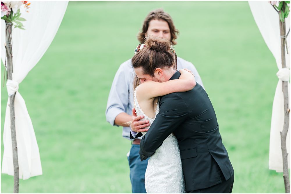 Poconos wedding photographer fall ceremony