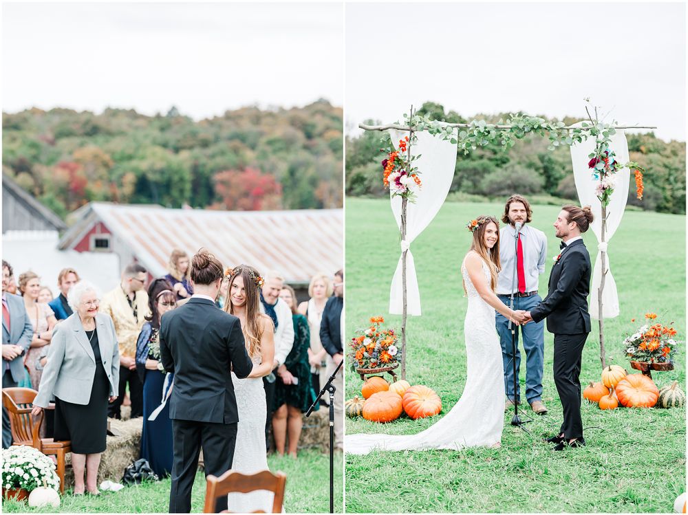 Poconos wedding day ceremony