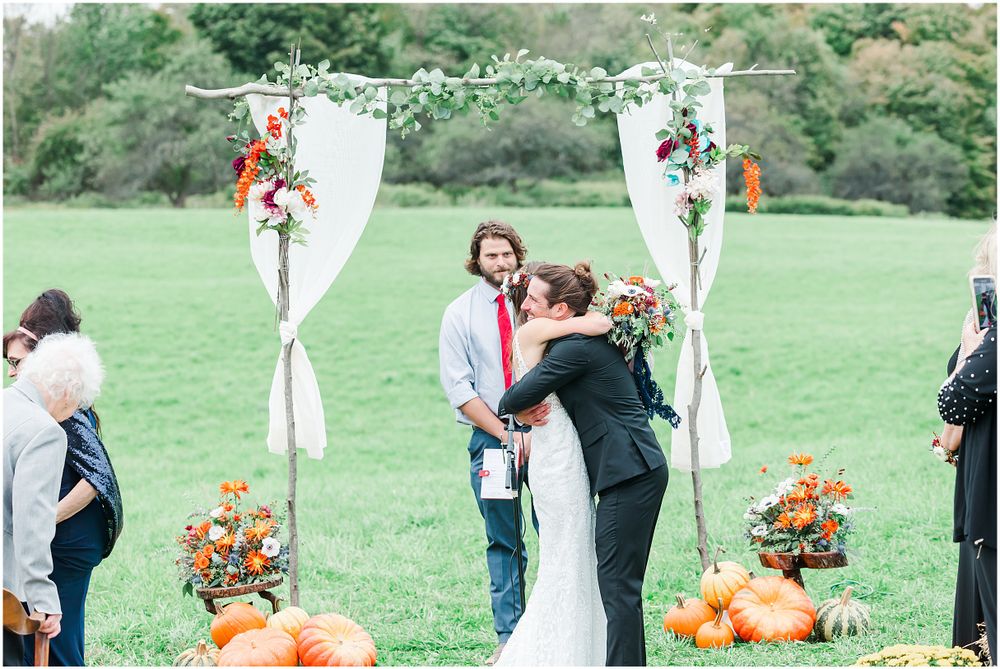 Fall Moscow, PA Wedding ceremony