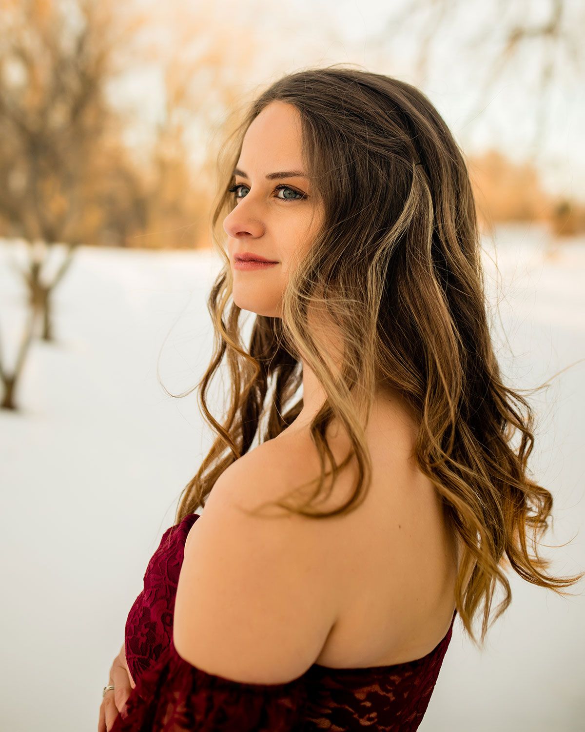 Winter Maternity Photo Session in Bennington, NE - BrightSide Photography