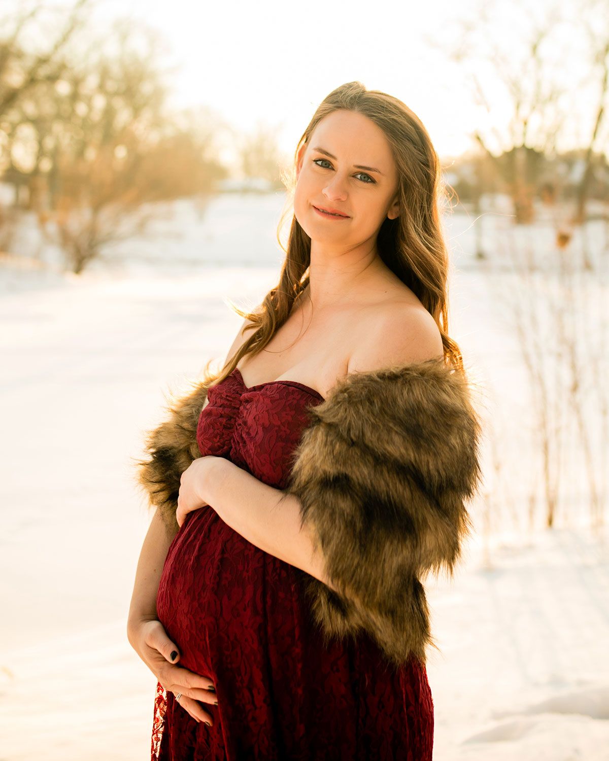 Winter Maternity Photo Session in Omaha, NE - BrightSide Photography