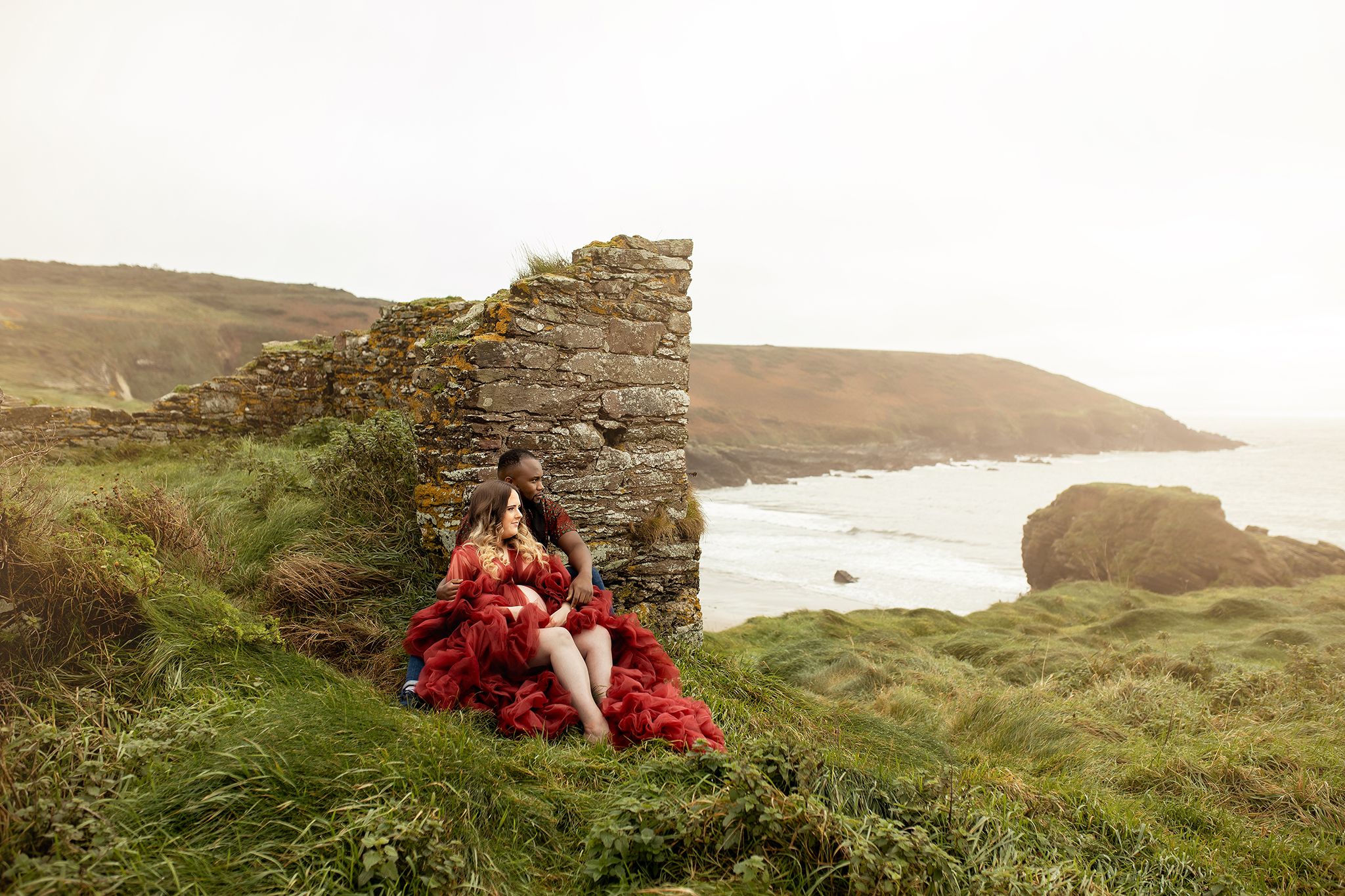 Maternity Pregnancy Family Photos East cork and west waterford studio, client wardrobe on beach