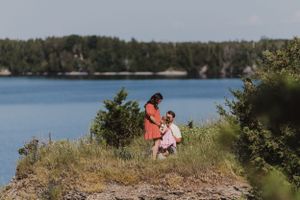 Pregnancy announcement at Little Bluff in Prince Edward County, Ontario