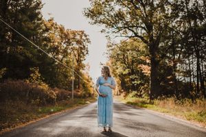 Fall maternity session at Sager Conservation Area in Stirling, Ontario
