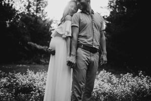 Sunset maternity session at Little Bluff in Prince Edward County, Ontario