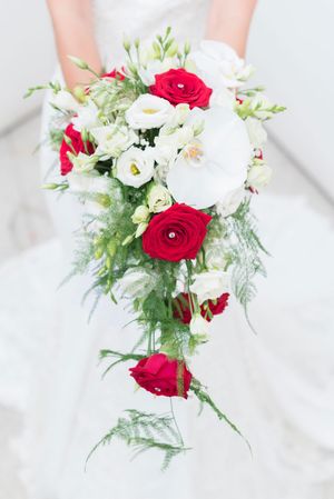 photo detail du bouquet de la mariee