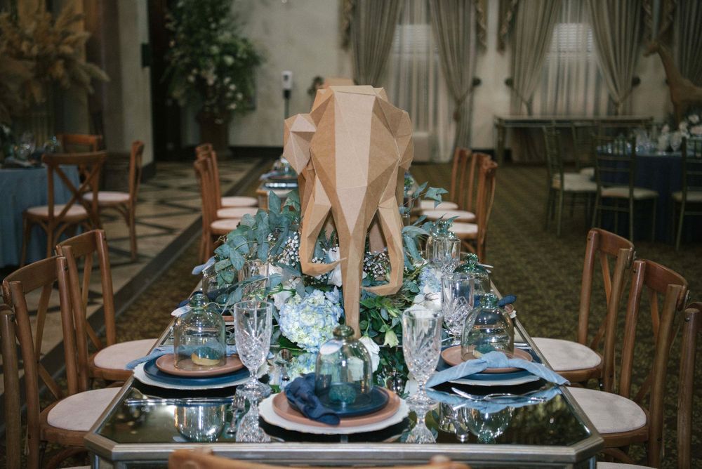 table decoration with card board animals. baby shower. Corinthian Event Center. Mission, Texas. Wedding photographer