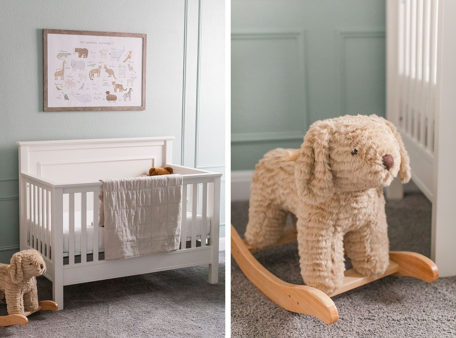 A calm, serene nursery design for baby boy in Austin, Texas