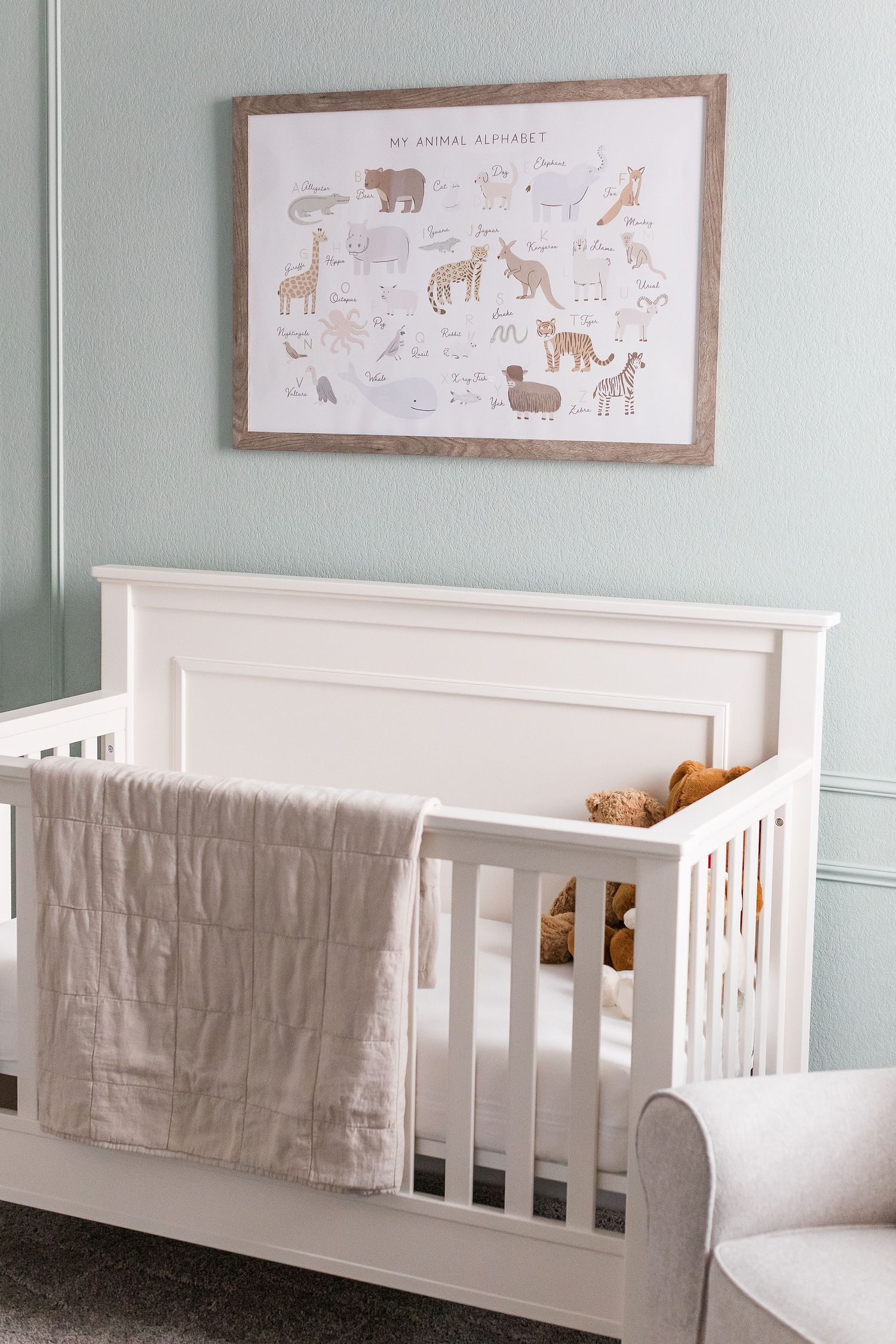 A calm, serene nursery design for baby boy in Austin, Texas