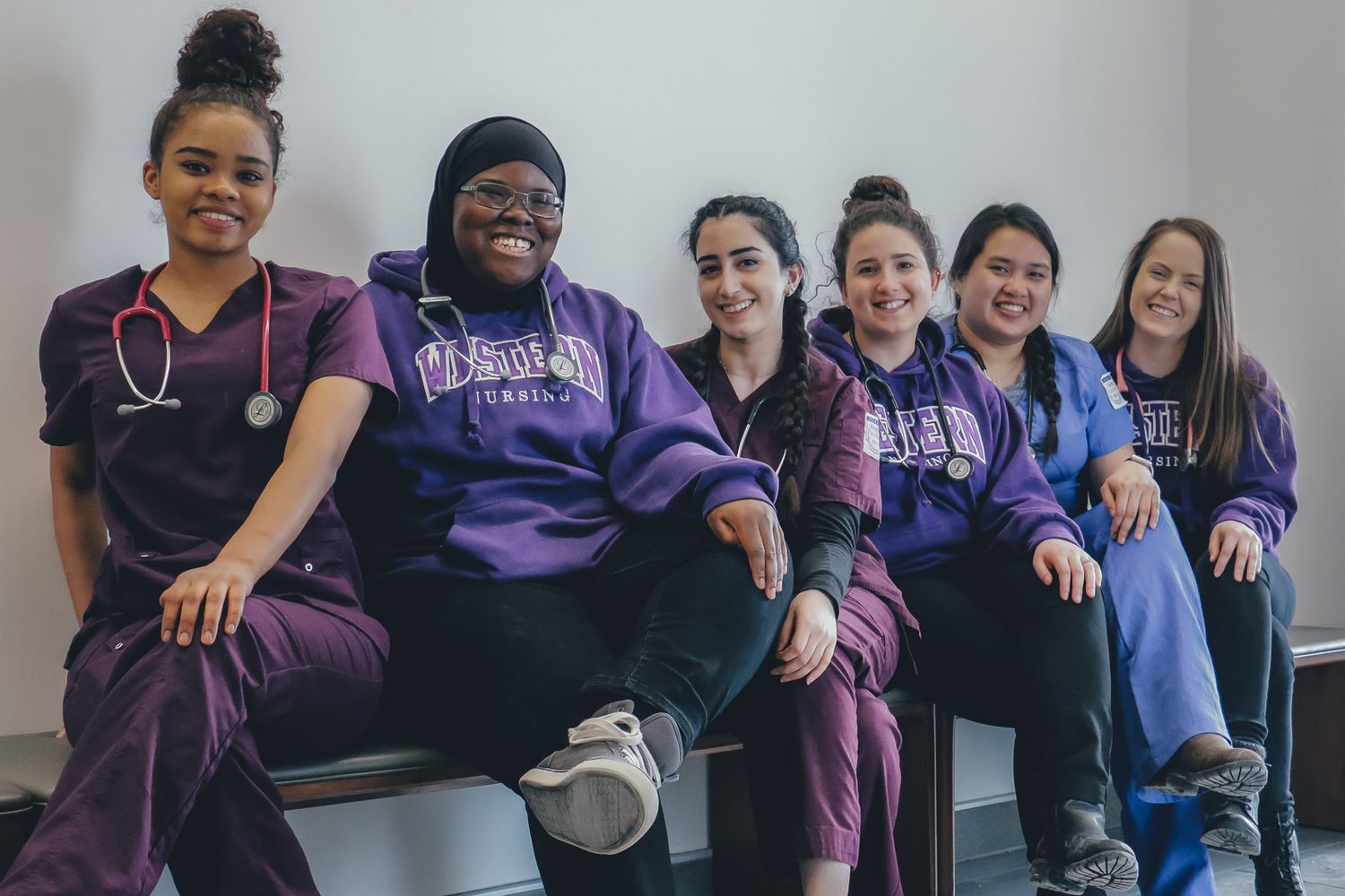 Western University Nursing Students at FIMS Nursing Building