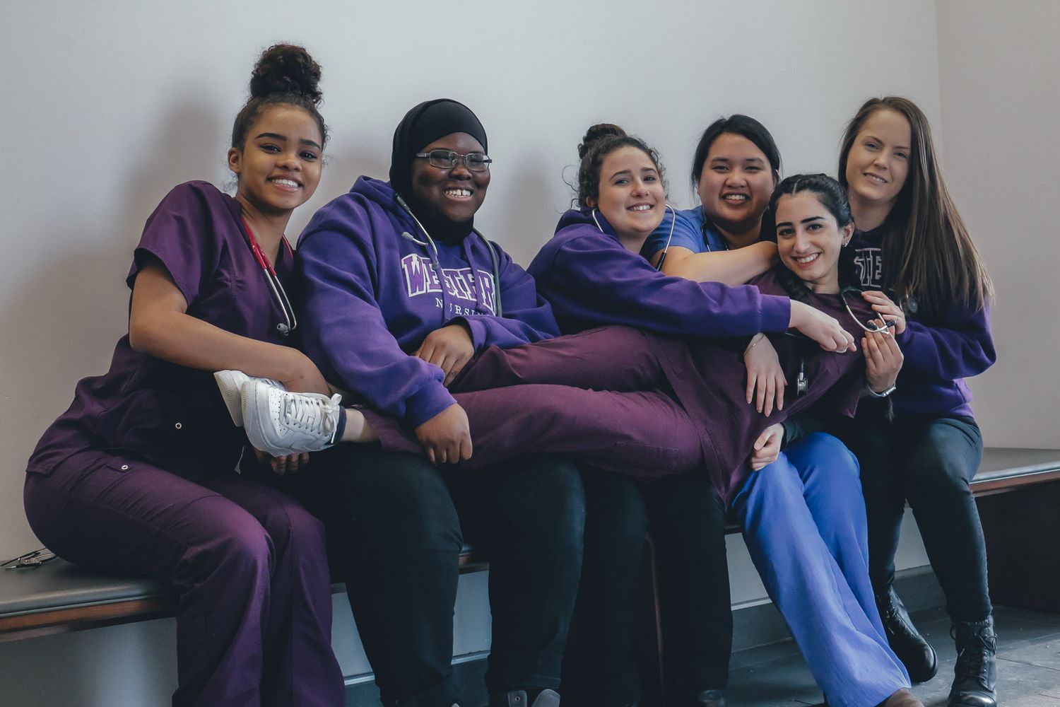 Western University Nursing Students at FIMS Nursing Building