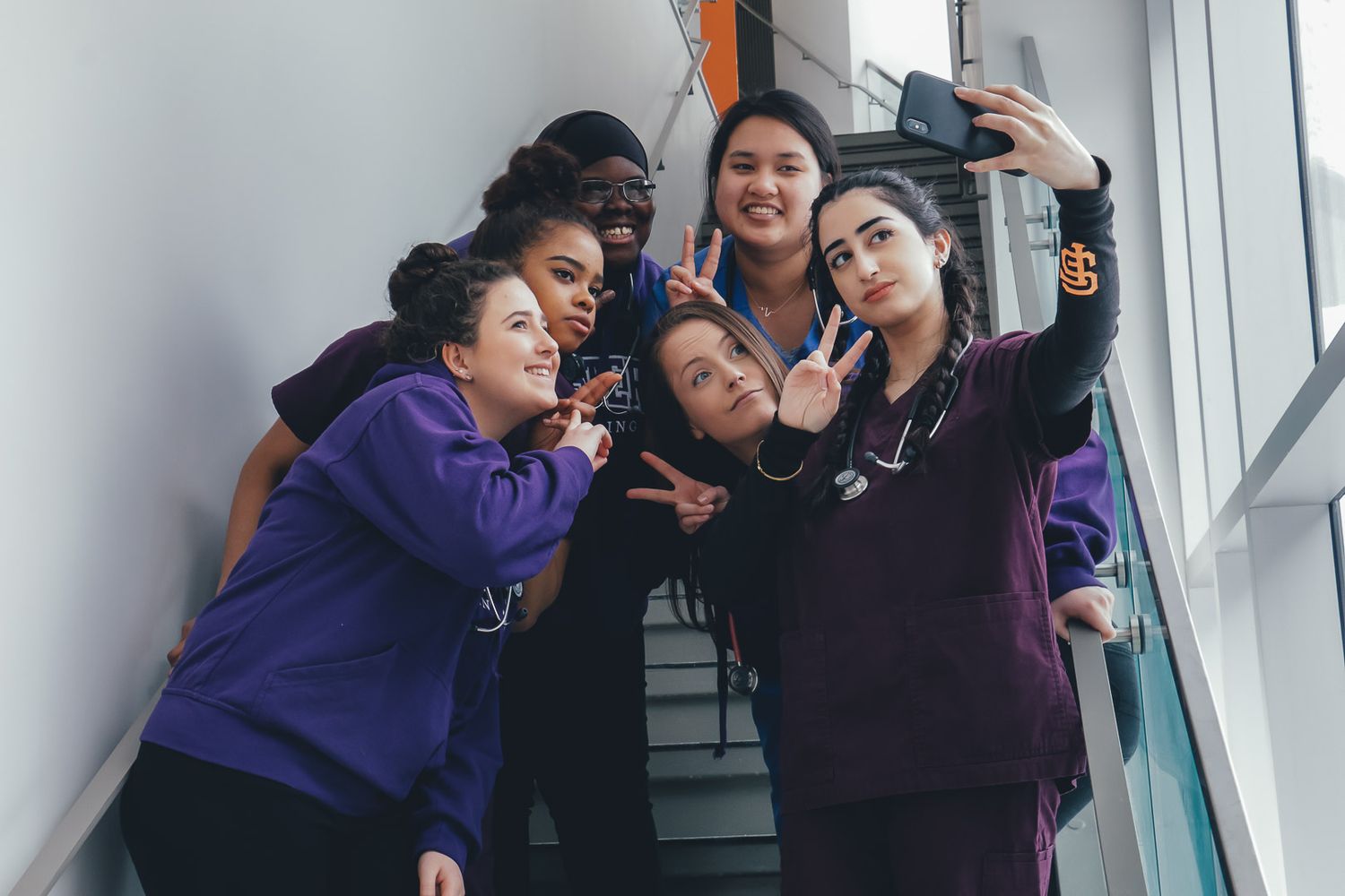 Western University Nursing Students at FIMS Nursing Building