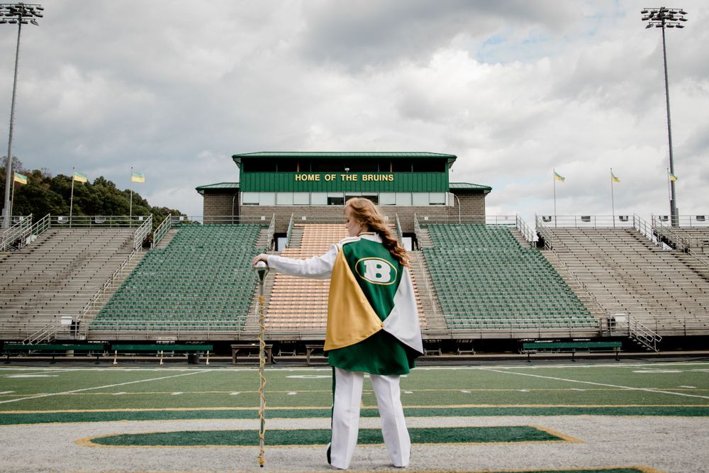 Senior Girl Shaylee Groves Brooke High Stadium Drum Major Band Conductor