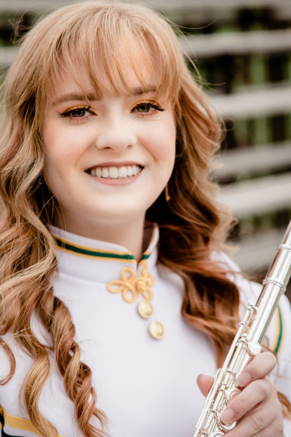 Senior Girl Flute Player Band Red Hair