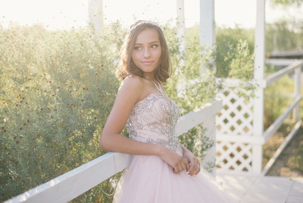 girl lookin to the side. Hidalgo pump house. Hidalgo, texas. wedding photography