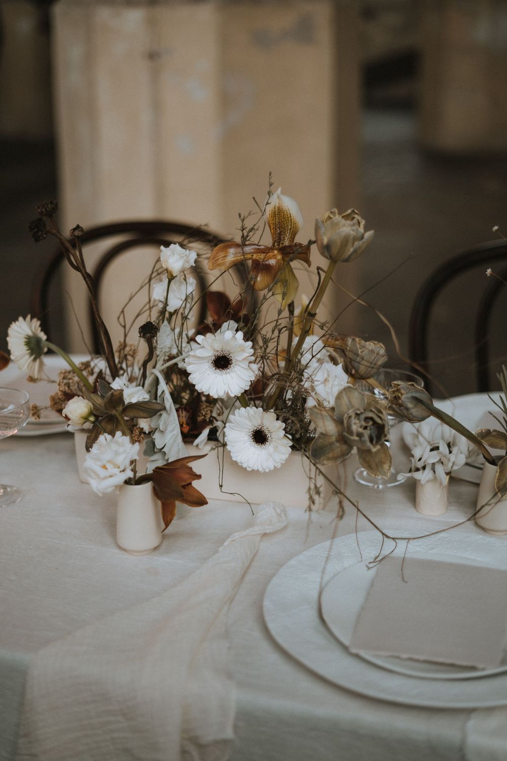 winter wedding flowers styled by the good florist