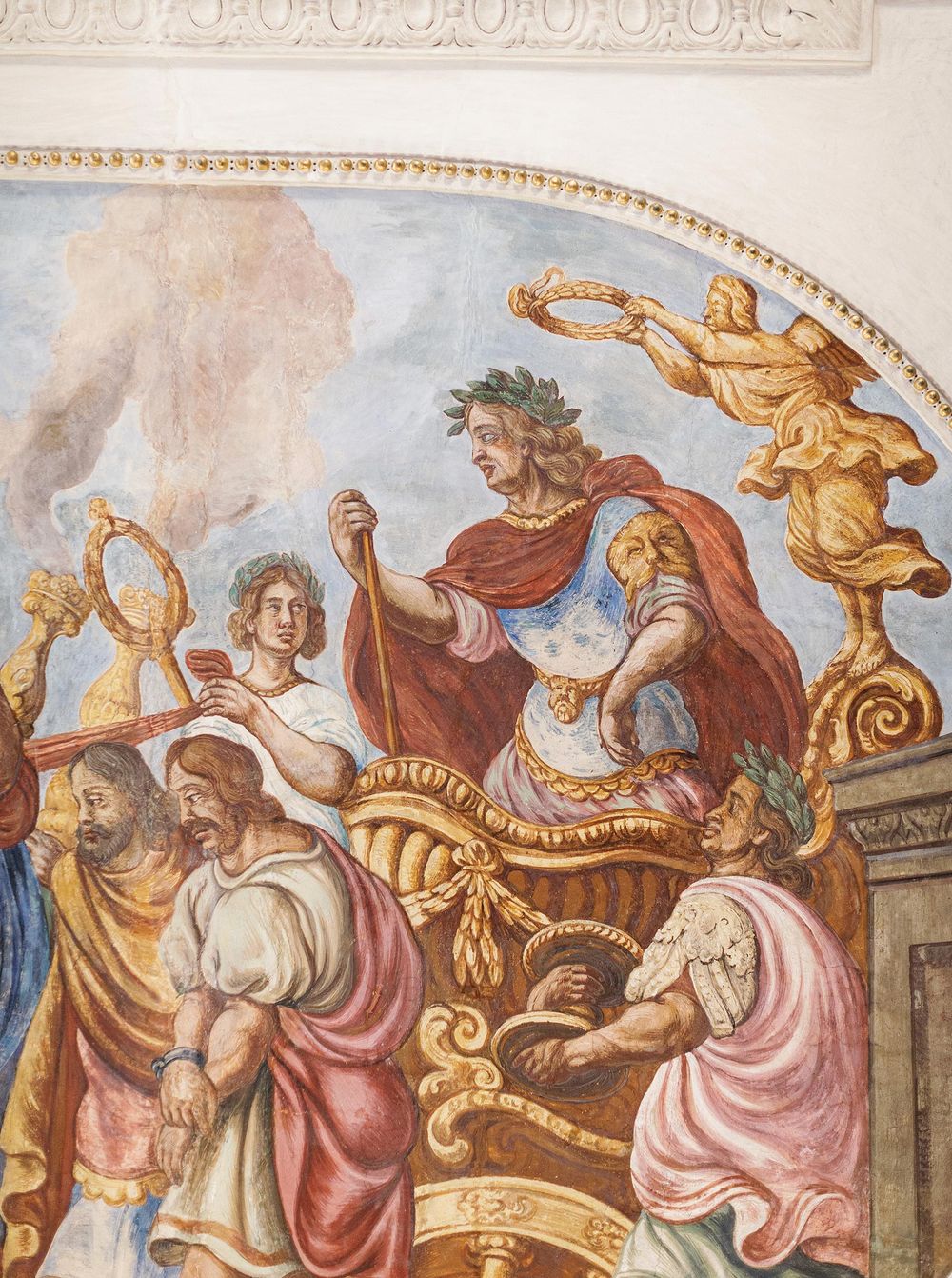A painting of a man as god, accompanied by a woman as godness. Located at Lobkowicz Palace in Prague.