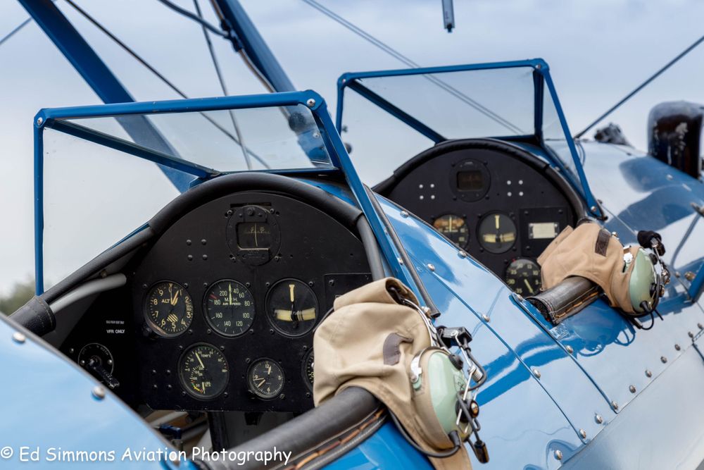 Stearman Biplane photographed on the ramp at the Winston Salem Airshow