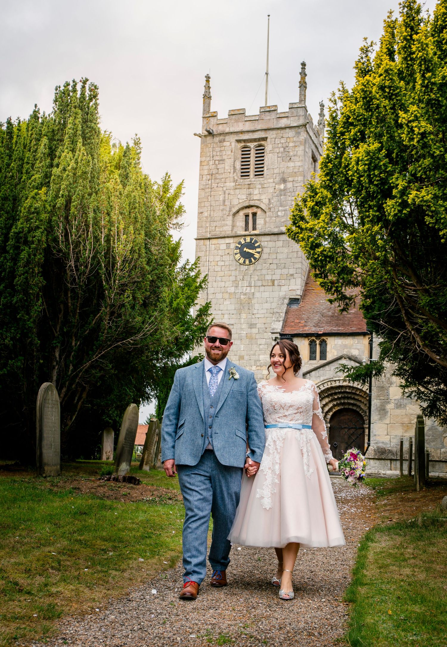 wedding photographer york church at deighton lodge