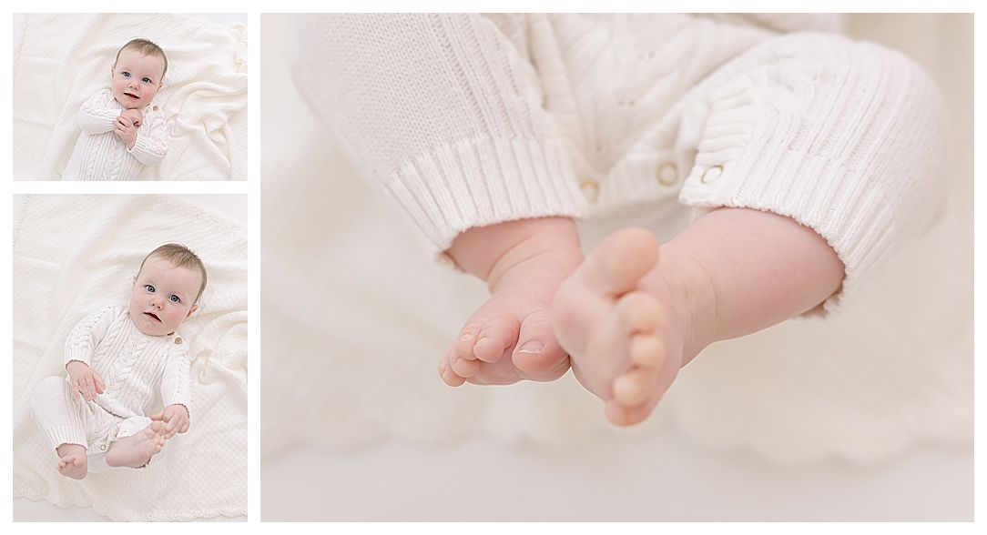 chattanooga studio photographer baby toes white background image grid cake smash photographer chattanooga